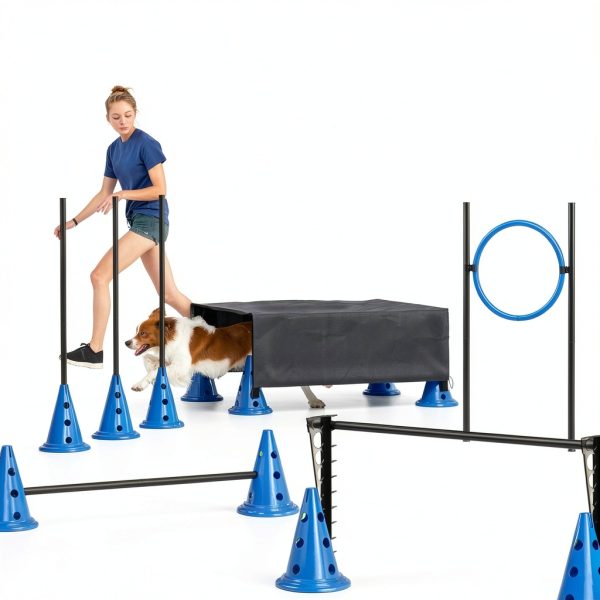 BARKQUET Dog Agility Course Backyard Set Training Play-6