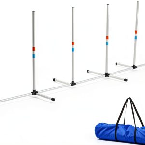 Aosom Dog Agility Weave Poles Adjustable Portable Training-0