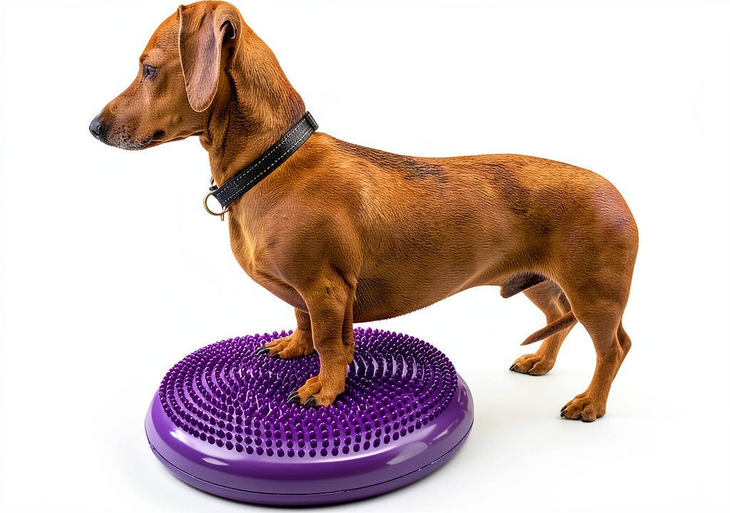 DEZAL Dog Balance Discs in purple color on a floor