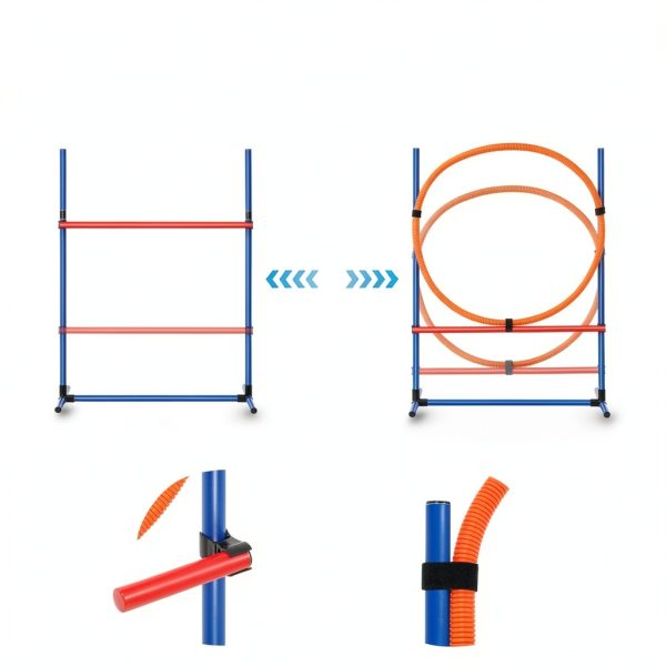 VEVOR Dog Agility Training Set PVC Jumps Weave Poles-3