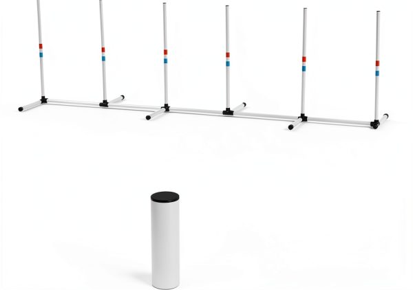 Aosom Dog Agility Weave Poles Adjustable Portable Training-2