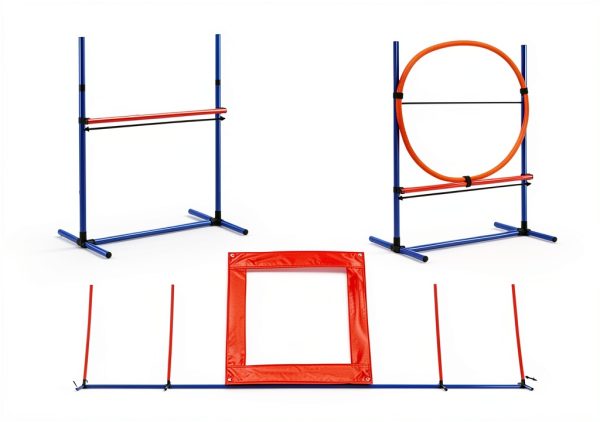 VEVOR Dog Agility Training Set PVC Jumps Weave Poles-6