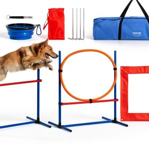 VEVOR Dog Agility Training Set PVC Jumps Weave Poles-0