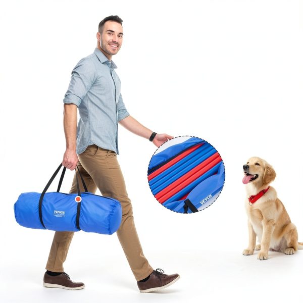 VEVOR Dog Agility Training Set PVC Jumps Weave Poles-4