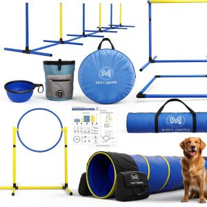 Mighty Equipped Dog Agility Course Set Sturdy Portable-0
