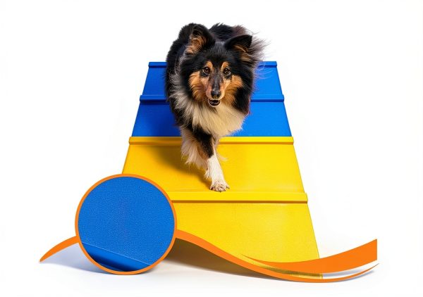 CINTHY Dog Agility A-Frame Solid Wood Adjustable Height-5