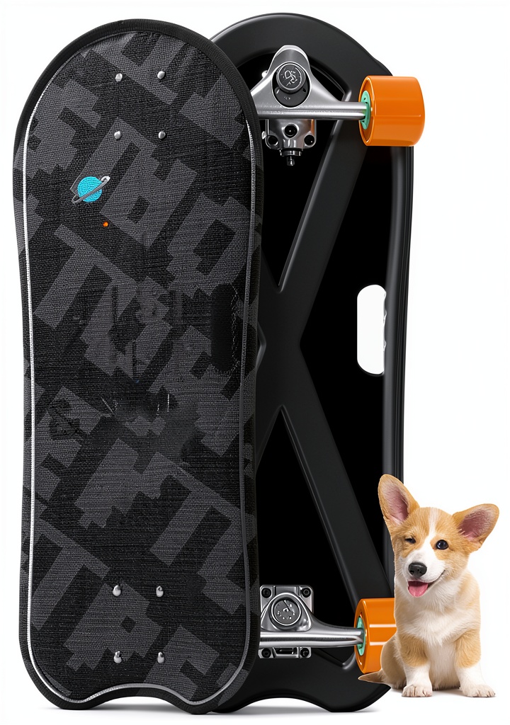 Installing LVYINRUI Dog Skateboard for Bulldogs Durable Exercise Toy on a wooden desk