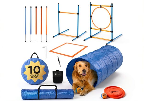 Petcove Dog Agility Course Adjustable Obstacles Training Set-0