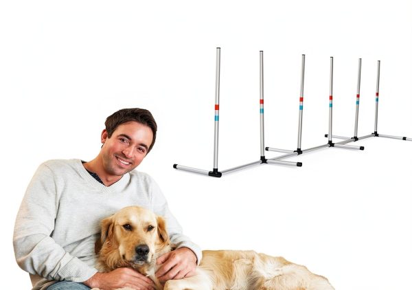 Aosom Dog Agility Weave Poles Adjustable Portable Training-4