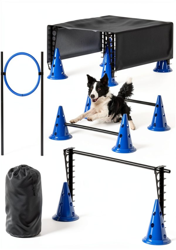 BARKQUET Dog Agility Course Backyard Set Training Play-0