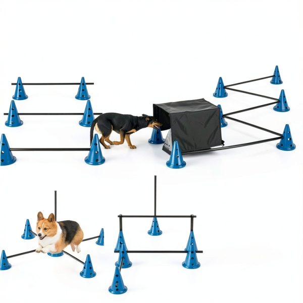 BARKQUET Dog Agility Course Backyard Set Training Play-7