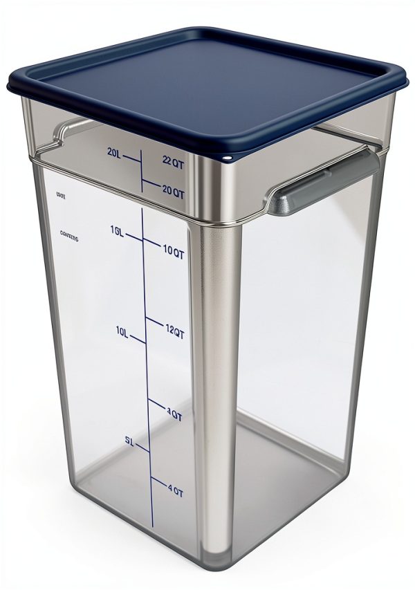 Squares Square Food Storage Container CFS Brands 22qt PC Stackable-6