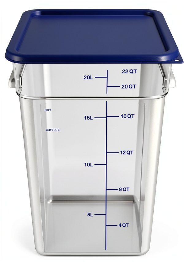 Squares Square Food Storage Container CFS Brands 22qt PC Stackable-7