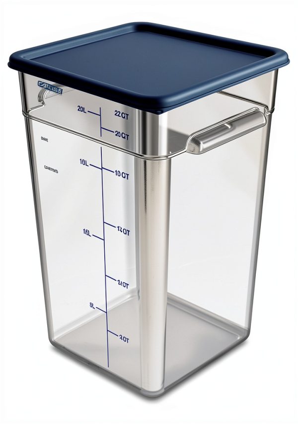 Squares Square Food Storage Container CFS Brands 22qt PC Stackable-3