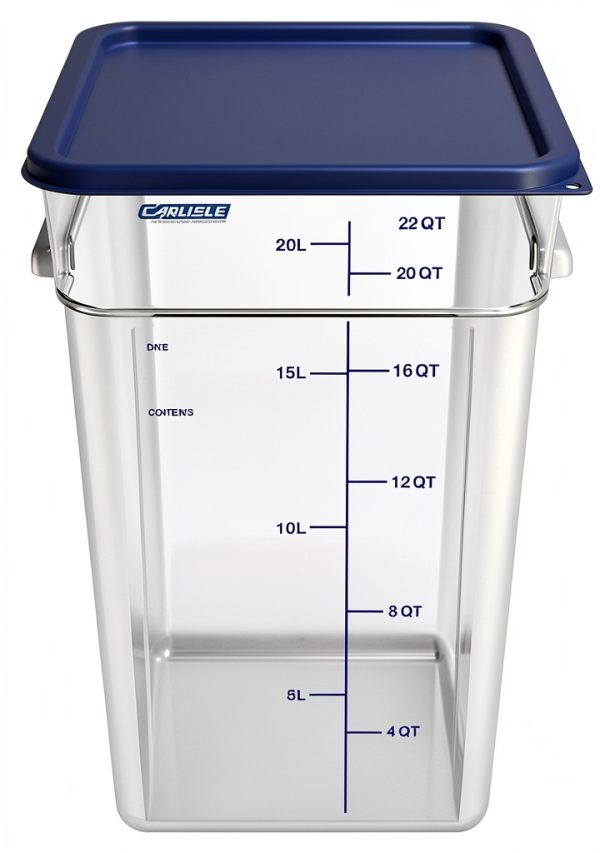 Squares Square Food Storage Container CFS Brands 22qt PC Stackable-2