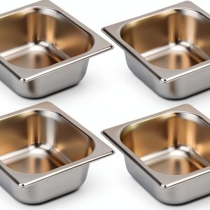 Steam Table Pan SHEUTSAN 6 Piece 1/6 Size Stainless Steel Deep Pan-0