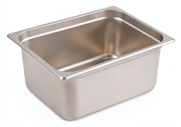 Winco Anti-Jamming Steam Pan Half-Size 6-Inch Stainless Steel Food Pan-0