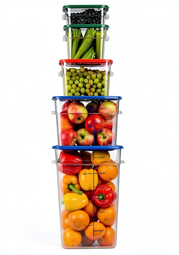 Squares Square Food Storage Container CFS Brands 22qt PC Stackable-9