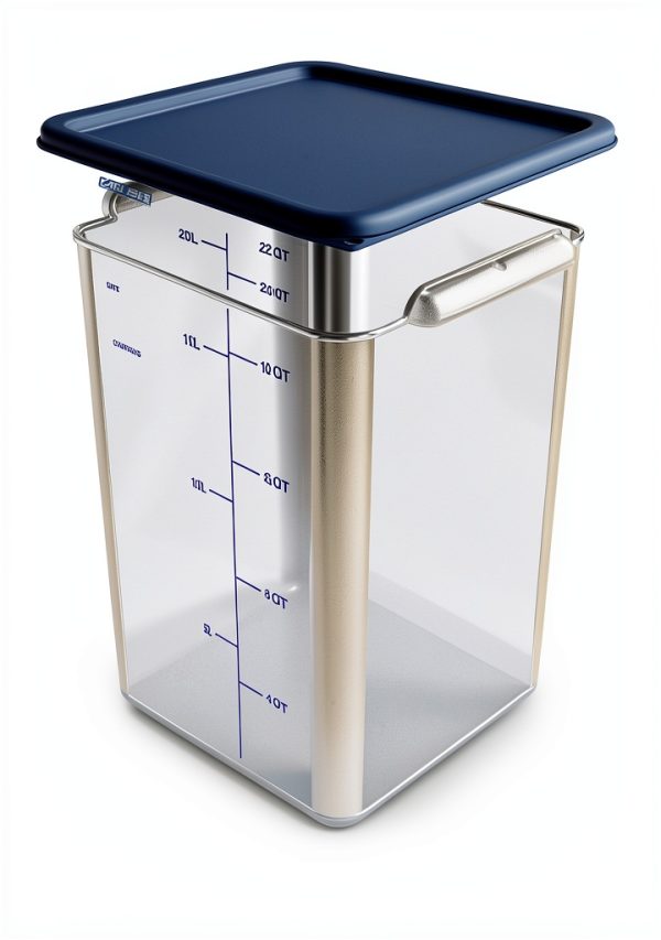 Squares Square Food Storage Container CFS Brands 22qt PC Stackable-10
