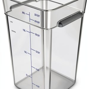 Squares Square Food Storage Container CFS Brands 22qt PC Stackable-0