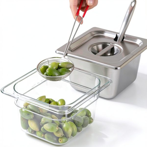 Clear Polycarbonate Food Pan 6 Pack with Lids by Bekith 4" Deep-5