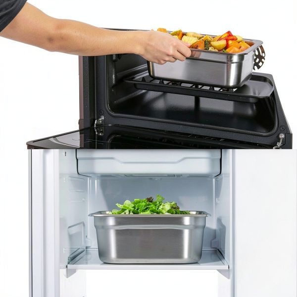 Wilprep 6 Pack Hotel Pans 1/3 Size 4in Deep Steam Table with Lids-3