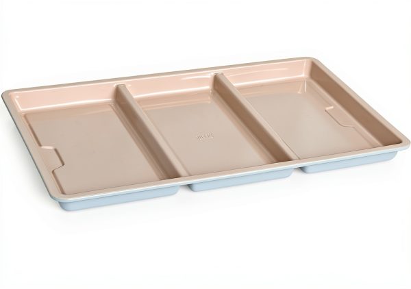 Bakeware Tasty 17x11 3-Section Roasting Pan Aqua Carbon Steel Nonstick-0