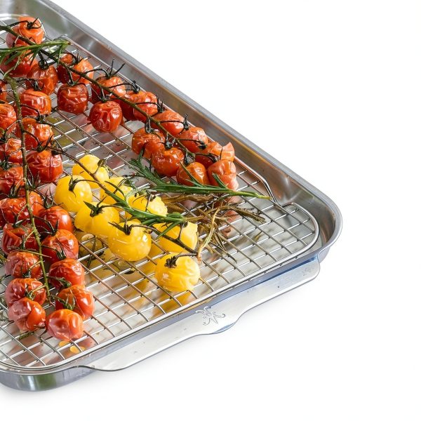OvenBond 2-Piece Sheet Pan & Rack 12x15" Stainless Steel Hestan-4