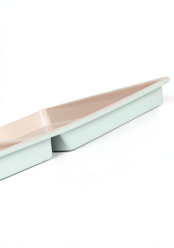Bakeware Tasty 17x11 3-Section Roasting Pan Aqua Carbon Steel Nonstick-4
