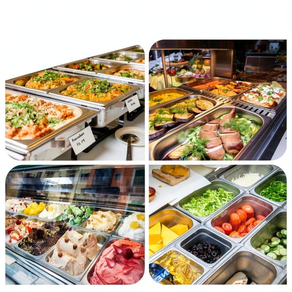 Wilprep 6 Pack Hotel Pans 1/3 Size 4in Deep Steam Table with Lids-7