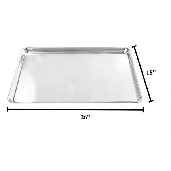 Chef Approved 26" Wide Aluminum Sheet Pan 16 Gauge Baking Tray-1