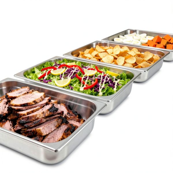 Hotel Pans 4" Deep 2 Pack Stainless Steel VOISEN Full‑Size with Lids-7