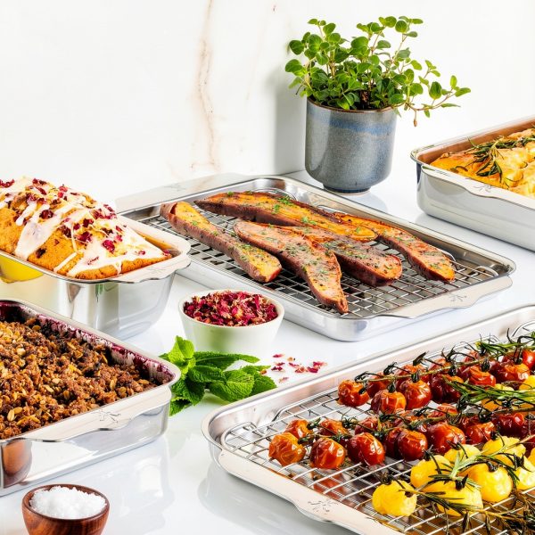 OvenBond 2-Piece Sheet Pan & Rack 12x15" Stainless Steel Hestan-6