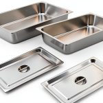Hotel Pans 4" Deep 2 Pack Stainless Steel VOISEN Full‑Size with Lids-0